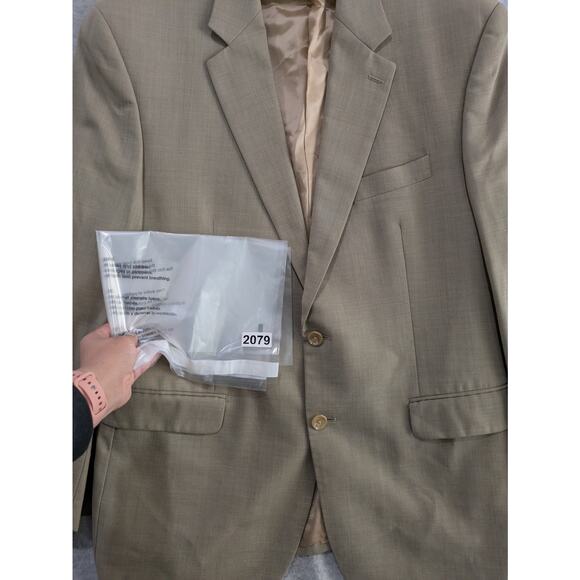 Ralph Ralph Lauren Dillard's Blazer‎ Men Size 44R Beige 100% Wool Sport Coat - Picture 15 of 15